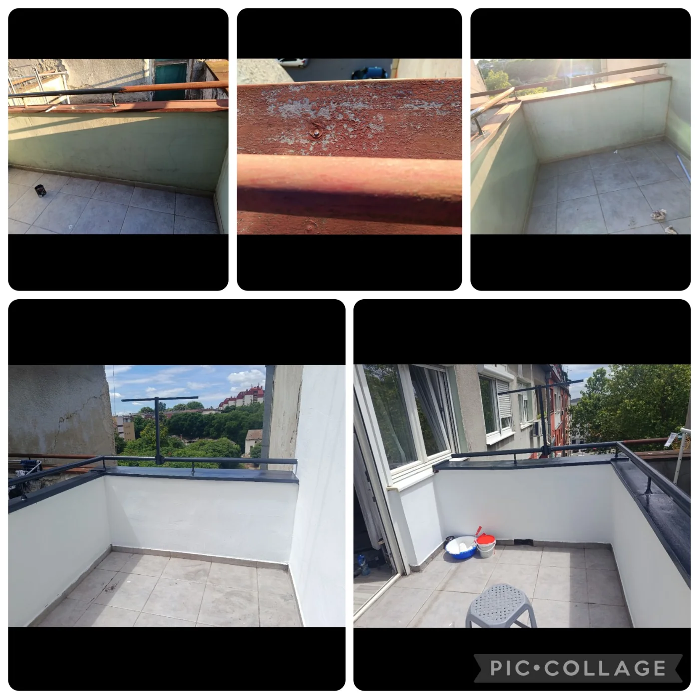 Poređenje izgleda terase — Zemun